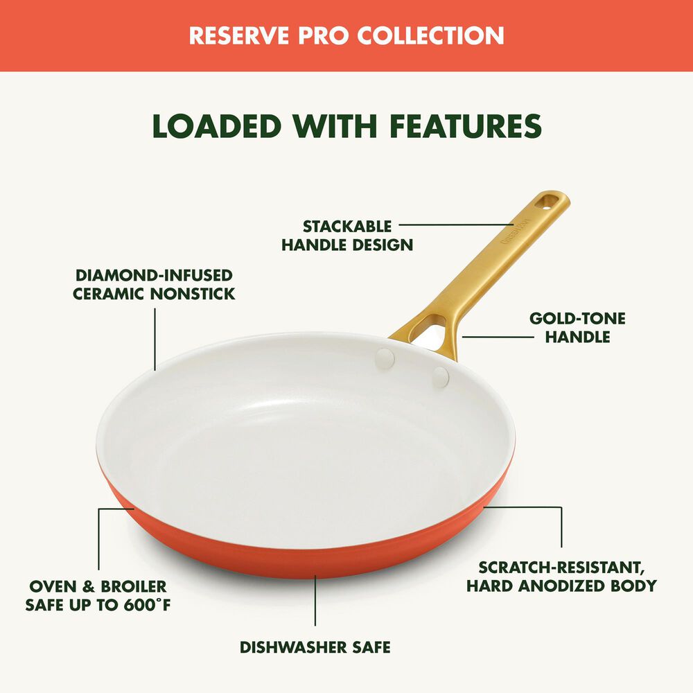 Green Pan Reserve Pro 8" Open Frypan in Harvest, , large