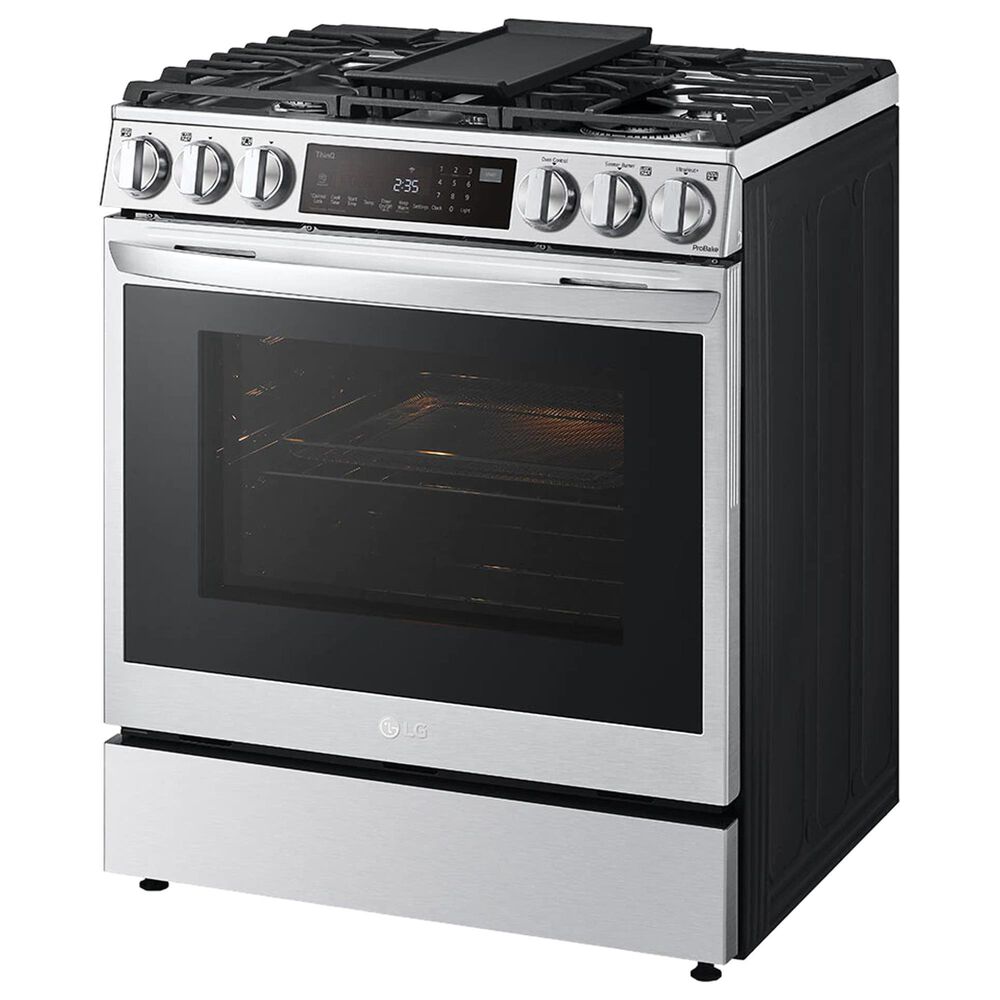 LG 6.3 Cu. Ft. Convection InstaView Dual Fuel Slide-In Range in Print Proof Stainless Steel, , large