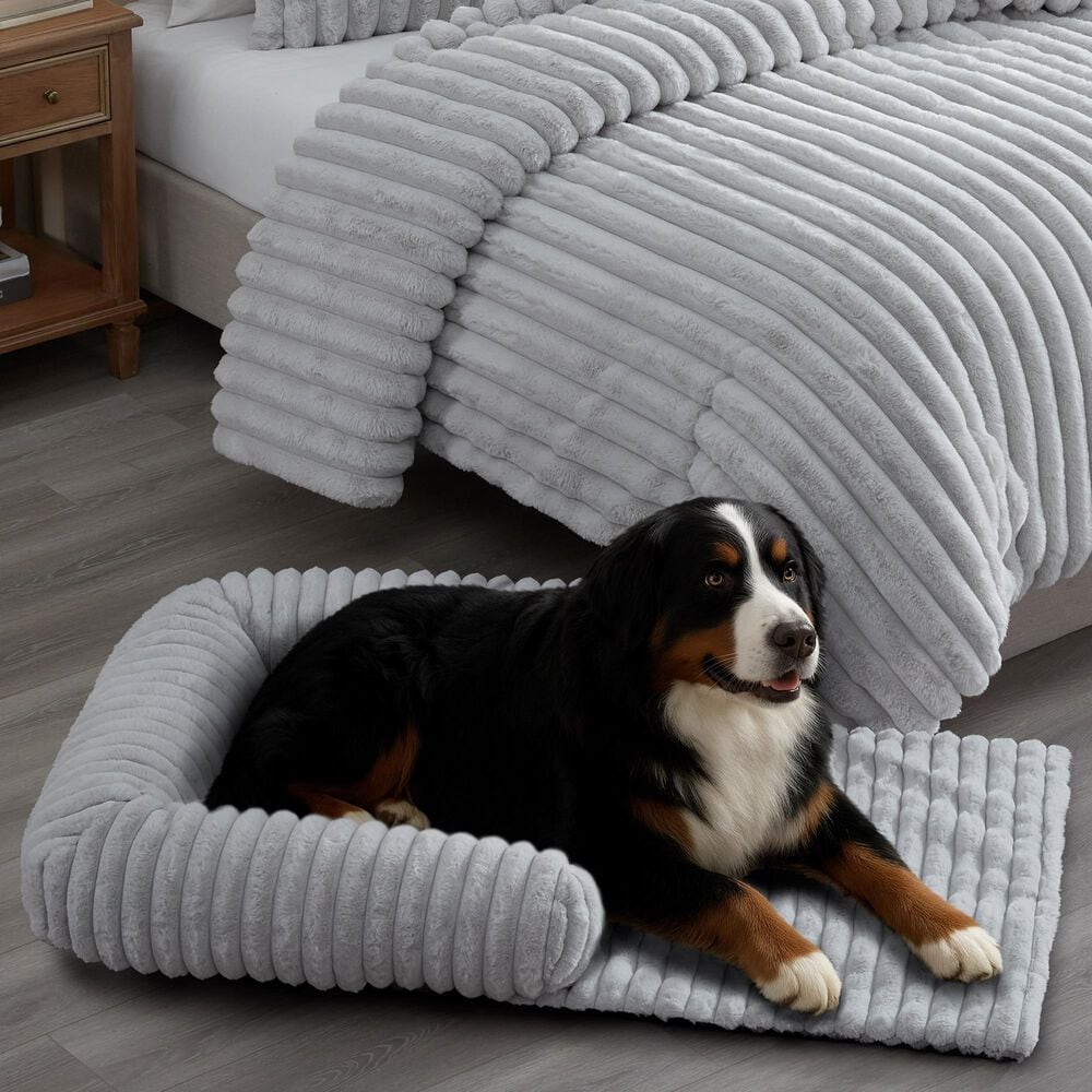 Hallmart Collectibles Chaise Sofa Large Gray Pet Bed, , large