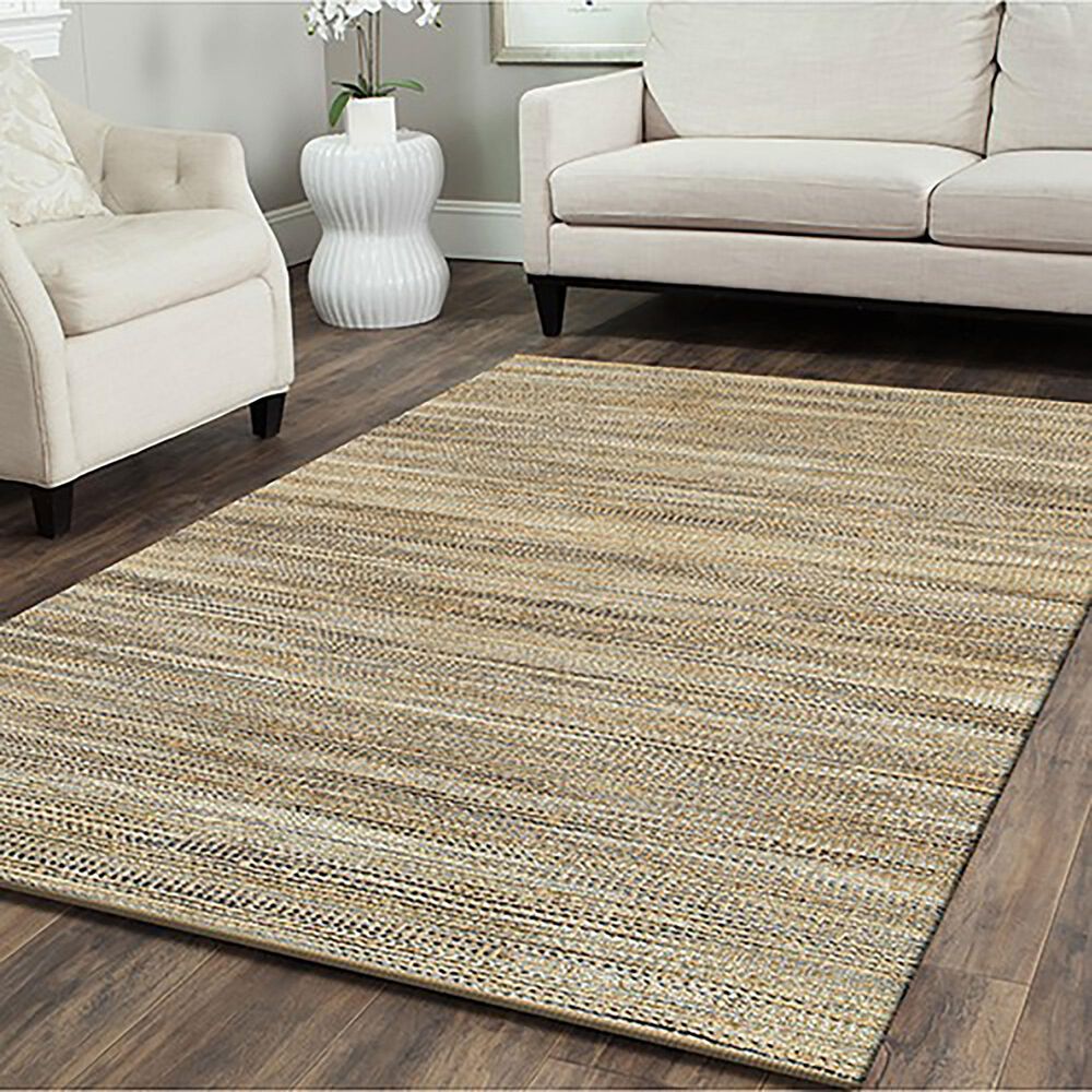L&amp;R Resources Natural Fiber 5&#39; x 7&#39;9&quot; Navy Area Rug, , large