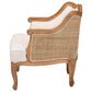 Baxton Studio Sylvestra Accent Chair with Honey Oak Frame in Beige, , large