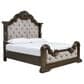 Millenium Queen Upholstered Bed and Two Nightstands in Dark Brown, , large