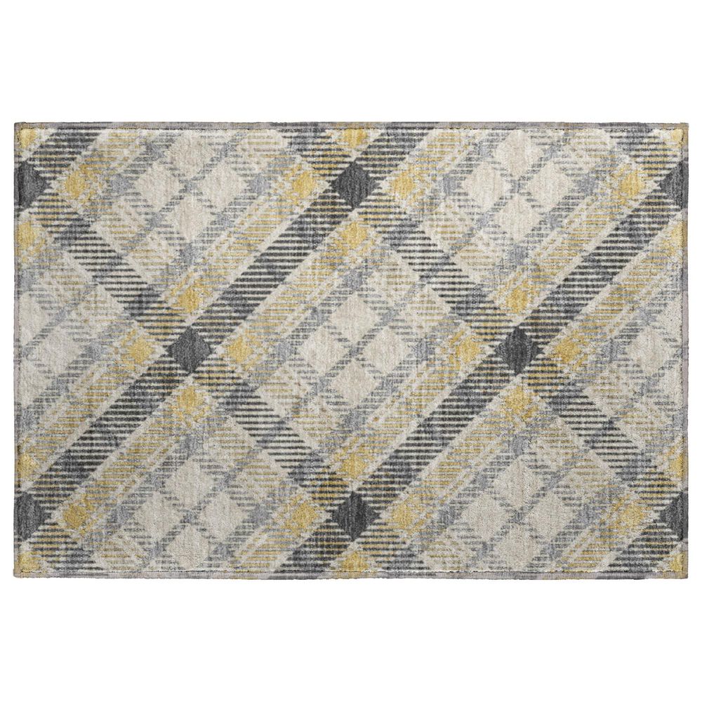 Dalyn Rug Company Soft Essentials Plaid Granite 2"6" x 3"10" Indoor/Outdoor Area Rug, , large