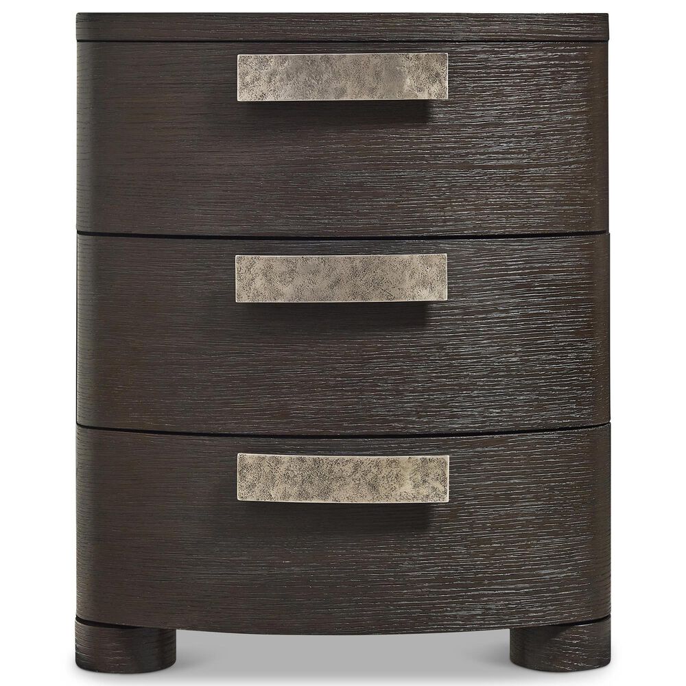 Bernhardt Geneve 24" 3 Drawer Nightstand in Robor and Ferrum with USB Ports, , large