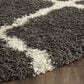 Safavieh Dallas Shag SGD257A-6R 6" x 6" Dark Grey/Ivory Round Rug, , large
