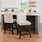 Linon Home Decor Cyrus Swivel Counter Stool in Brown (Set of 2), , large