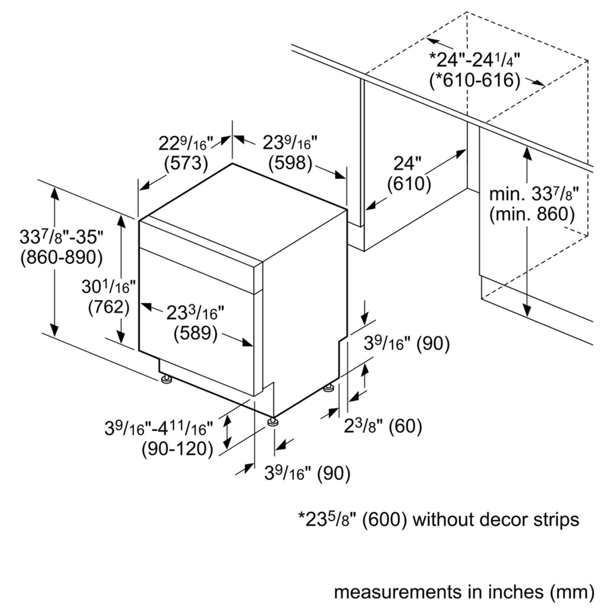 bosch dishwasher recessed handle