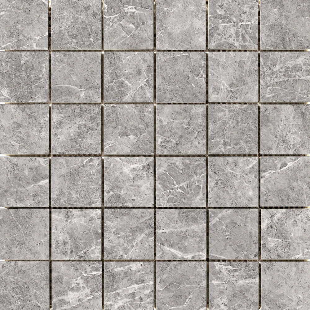 Emser Havana Gray 2" x 2" Square on 12" x 12" Ceramic Mosaic Sheet, , large