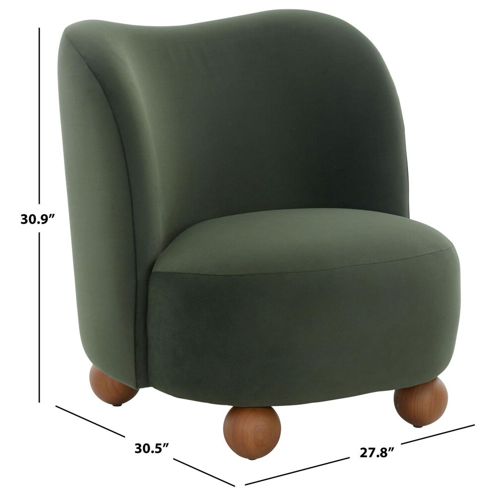 Safavieh Rodolfo Accent Chair in Olive Green, , large
