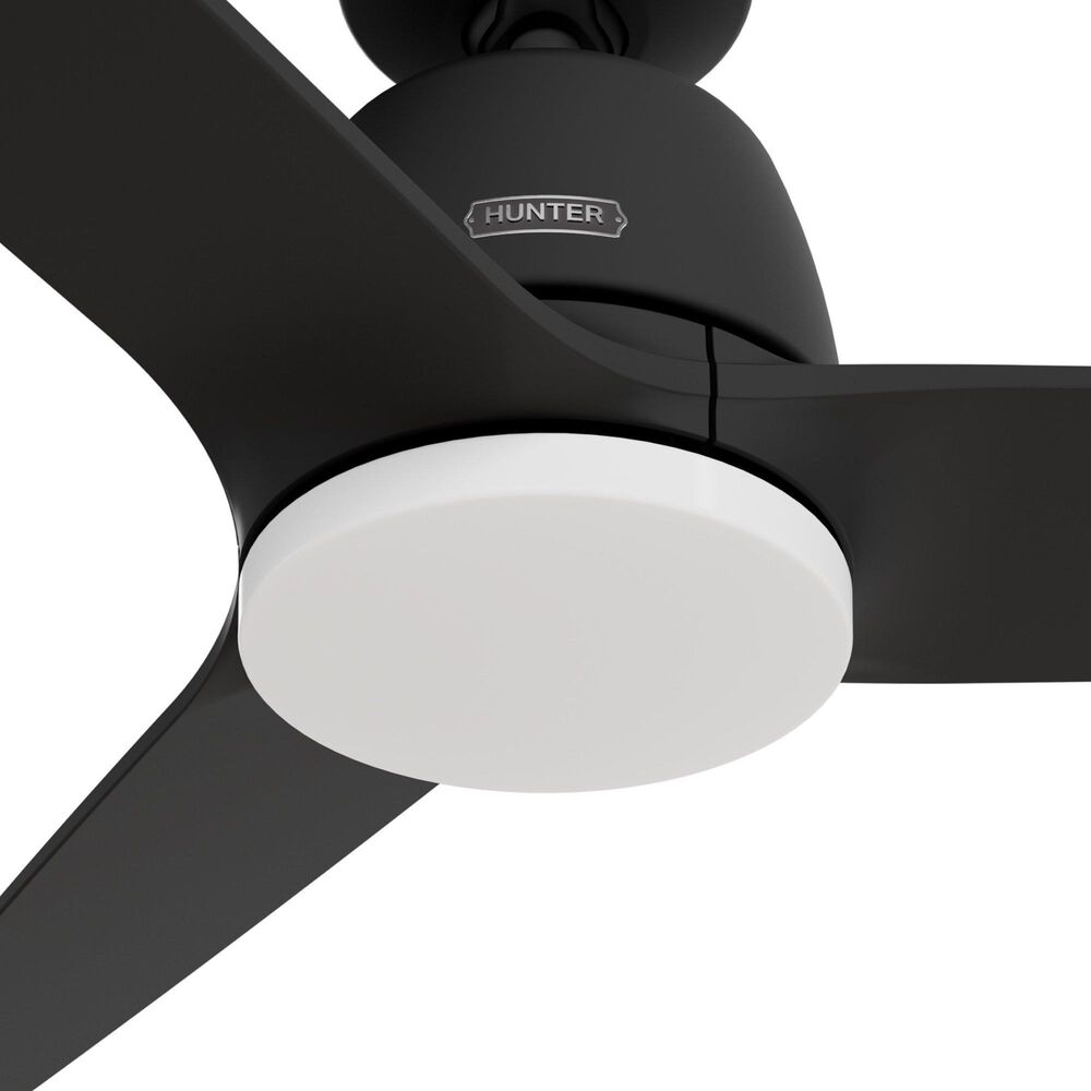 Hunter 52&quot; Malden Matte Black Ceiling Fan with LED Light Kit and Handheld Remote, , large