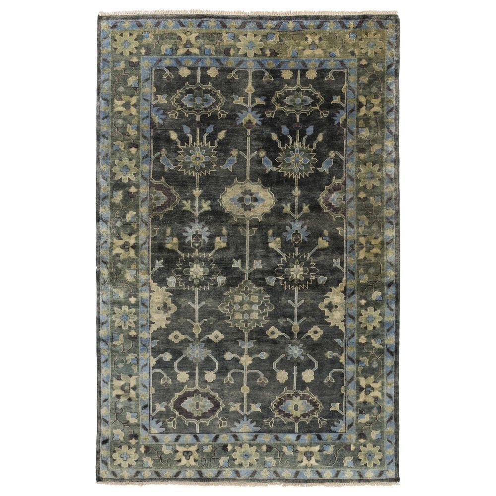 Surya Antique 5"6" x 8"6" Green, Charcoal, Slate, Taupe and Light Olive Area Rug, , large