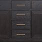Lexora Home Abbey 60" Double Bathroom Vanity in Black Oak with 2 cm White Quartz Top and Rectangular Sinks, , large