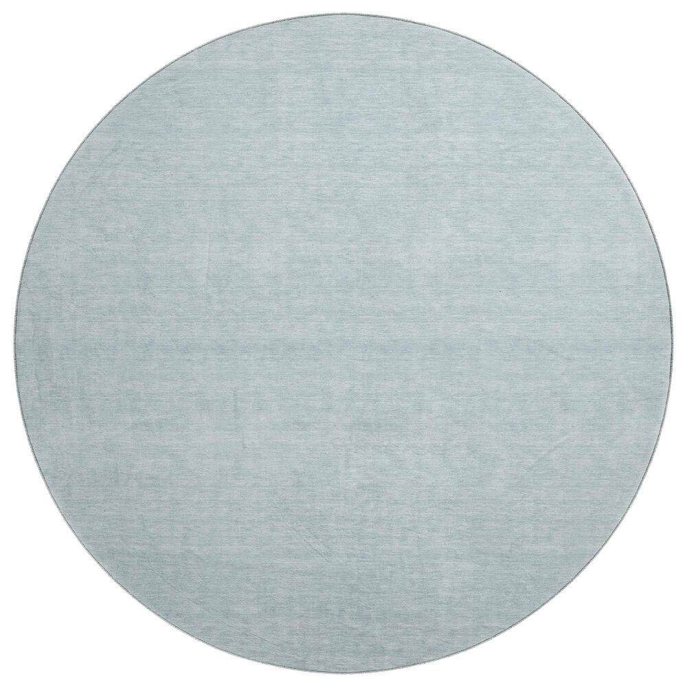 Dalyn Rug Company Soft Essentials Solid Sky 8" Round Area Rug, , large