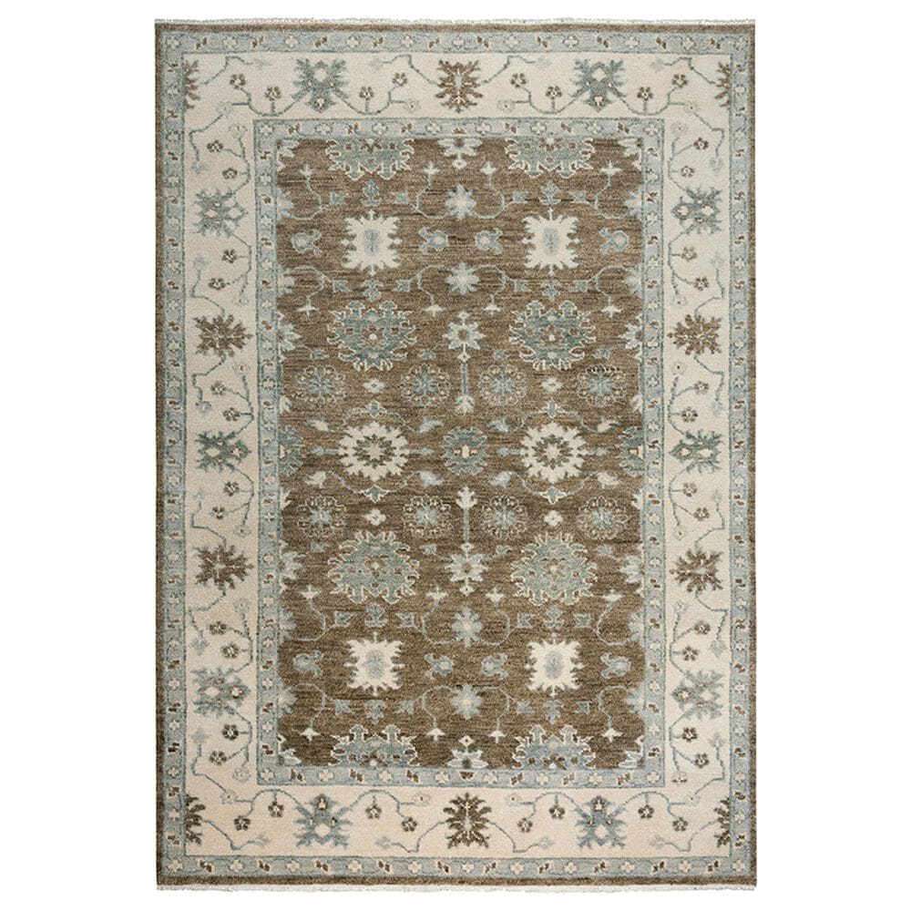 RIZZY Belmont 6" x 9" Brown, Ivory and Light Blue Area Rug, , large