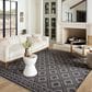 Loloi II Vance VAN-05 5"3" x 7"9" Charcoal and Dove Area Rug, , large