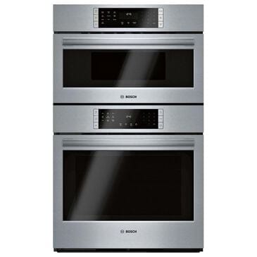 Bosch 30" Single Electric Convection Wall Oven with Built-In Microwave in Stainless Steel, , large
