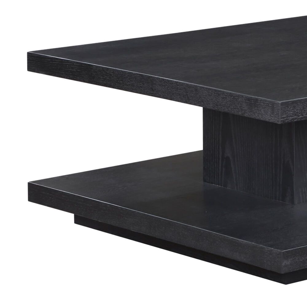 Steve Silver Canyon Square Cocktail Table with Casters in Black, , large