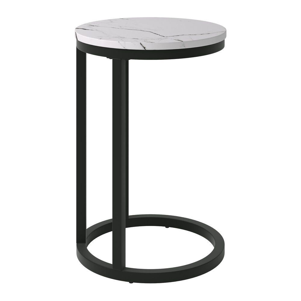 CorLiving Side Table in Black and White, , large