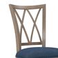 Linon Home Decor Andes Side Chair with Navy Cushion Seat in Natural, , large