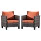 HOMLUX 28" Patio Single Chair in Orange (Set of 2), , large