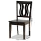 Baxton Studio Fenton Side Chair in Dark Brown (Set of 2), , large