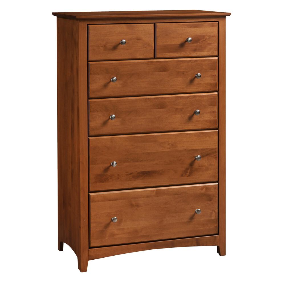 Archbold Furniture Company Shaker 6-Drawer Chest in Tuscan Brown, , large