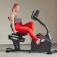 Sunny Health & Fitness Smart Programmable 16 Levels Electro-Magnetic Resistance Recumbent Exercise Bike in Black, , large