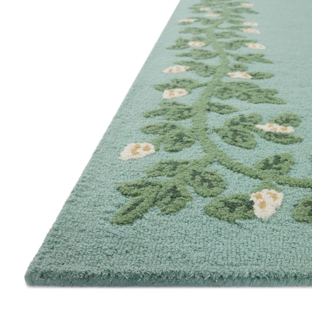 Rifle Paper Co. x Loloi Highgrove Blue 2&#39;3&quot; x 3&#39;9&quot; Area Rug, , large
