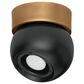 Troy Lighting Odin 1-Light Flush Mount in Patina Brass and Soft Black, , large