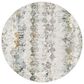 Surya Dresden Off-White, Taupe, Dusty Sage, Ink Blue, Light Gray and Deep Teal 5"3" Round Area Rug, , large