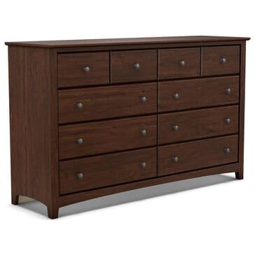 Archbold Furniture Shaker 10-Drawer Dresser in Brown Mahogany, , large