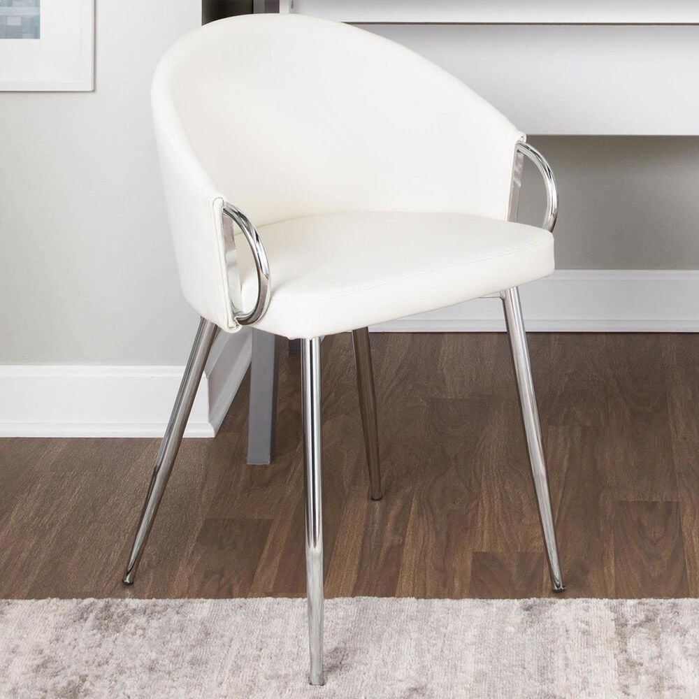 LumiSource Claire Accent Chair in White, , large