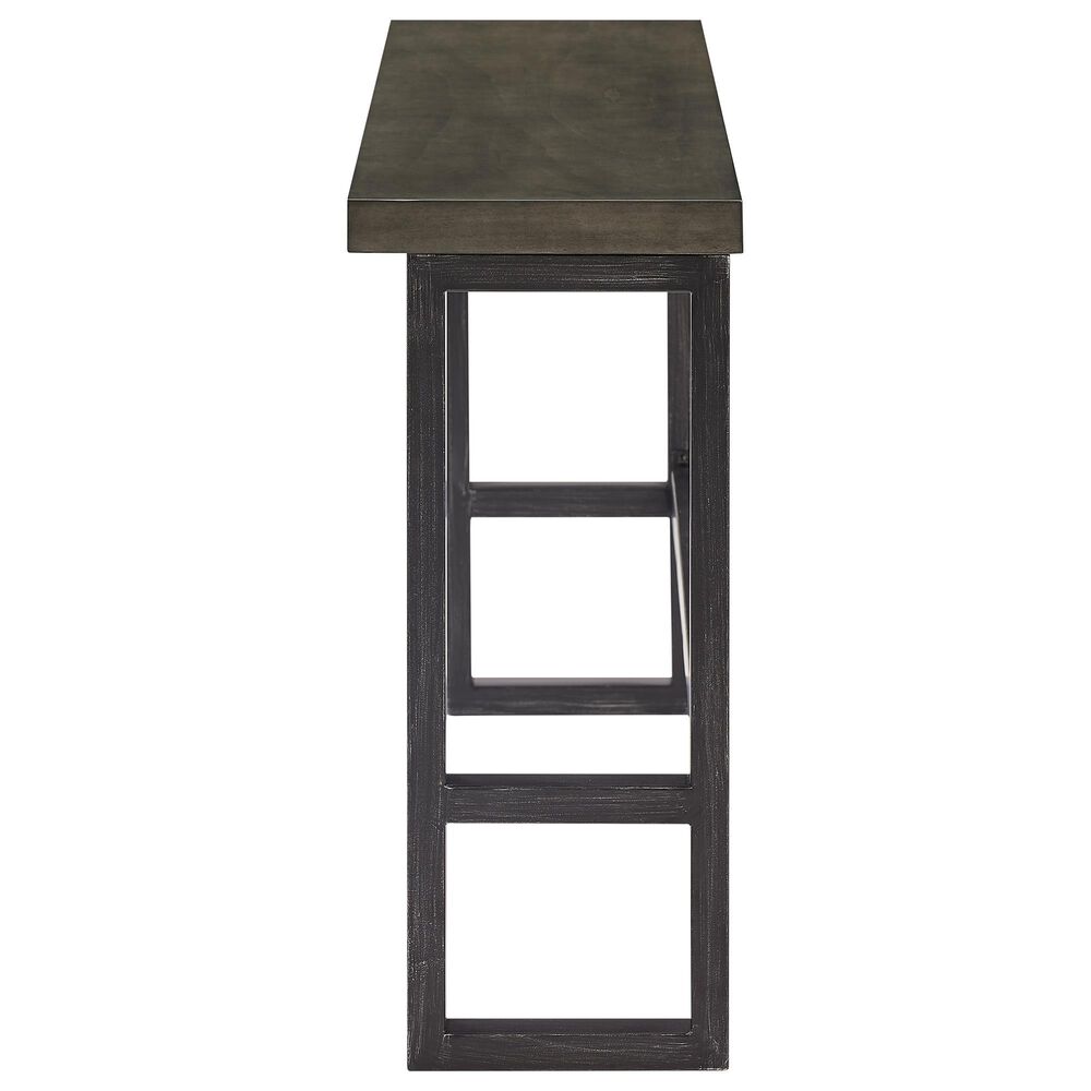 Linden Boulevard Haywood Sofa Bar Table in Gray and Gunmetal, , large