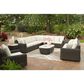 Ashley Kimora Patio Cocktail Table in Beige and Dark Brown, , large