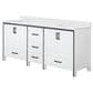 Lexora Home Ziva 80" Double Bathroom Vanity in White with 2 cm White Cultured Marble Top and Rectangular Sinks, , large