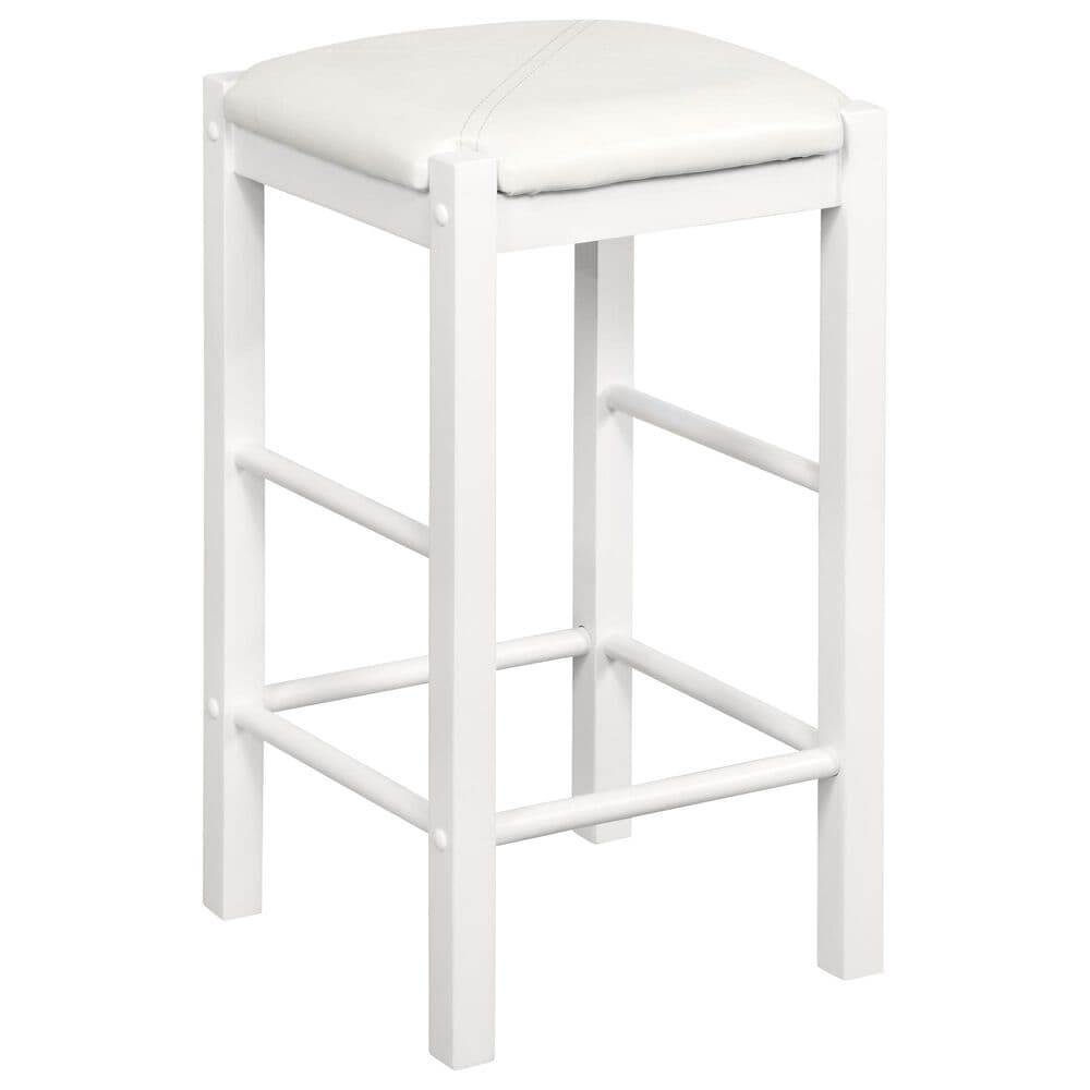 Linon Home Decor Lancer Tavern 3-Piece Counter Set with Faux Marble Top in Crisp White, , large