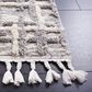 Safavieh Marrakesh 2"2" x 6" Ivory and Dark Grey Runner, , large