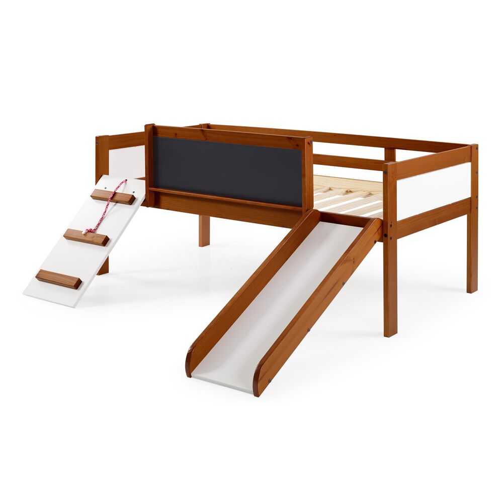 Forest Grove Twin Low Loft Art Play in Brown and White, , large