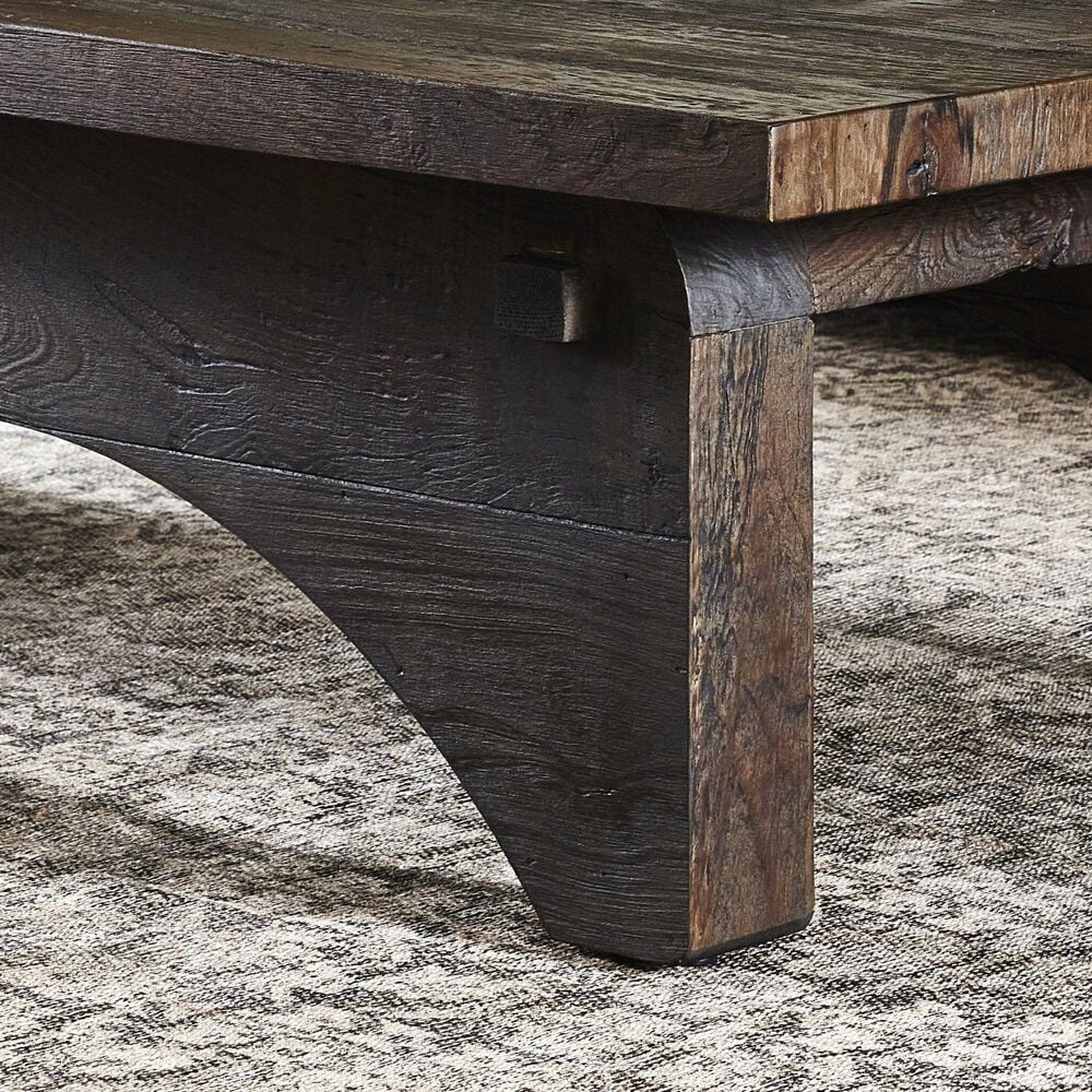 Four Hands Wesson Winchester Coffee Table in Smoked Alder, , large
