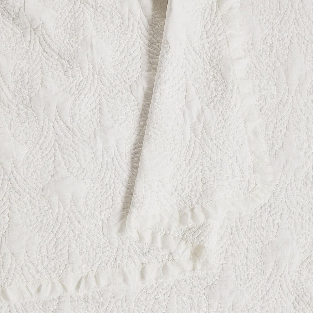 Peking Handicraft She Talks to Angels 3-Piece Full/Queen Quilt Set in White, , large