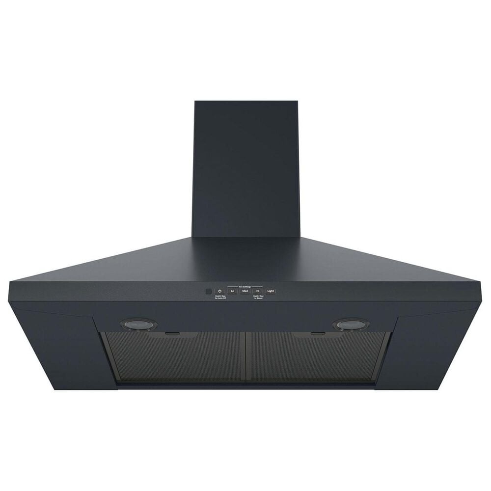 GE Appliances 30&quot; Wall-Mount Pyramid Chimney Hood in Black Slate, , large
