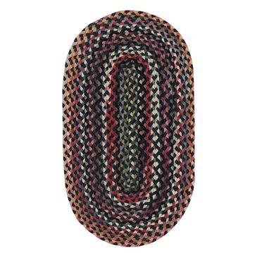 Capel Plymouth 0440-300 1"8" x 2"6" Oval Black Scatter Rug, , large