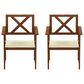 HOMLUX X-Back Patio Armchair with Cushion in Natural (Set of 2), , large