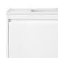 James Martin Mantova 35.4" Single Bathroom Vanity in Glossy White and Matte Black with 2 cm Glossy White Solid Surface Top and Rectangular Sink, , large
