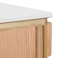 Fairfield Chair Portobello Square End Table in White, Light Brown and Brushed Brass, , large