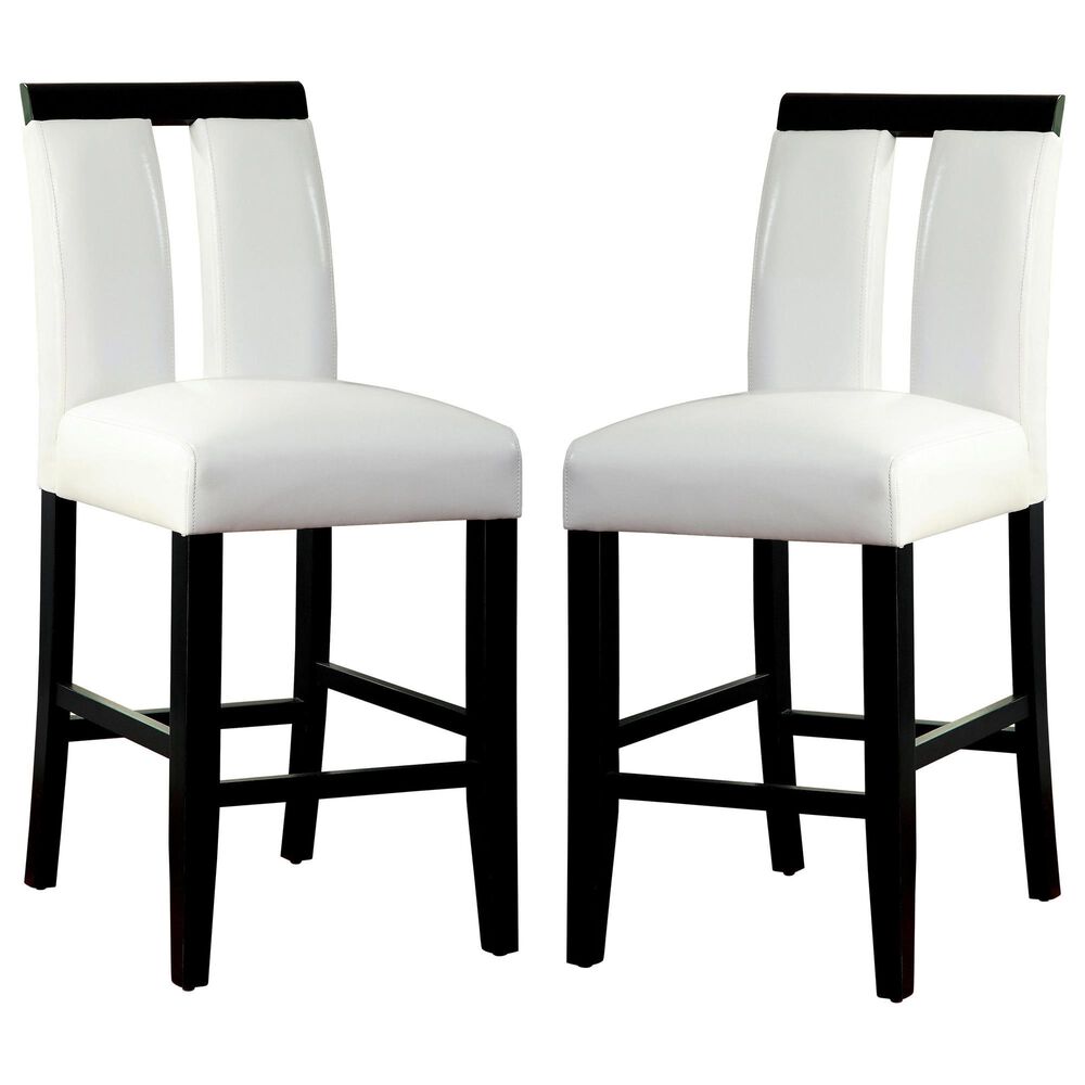 Furniture of America Saenz Counter Side Chair in White (Set of 2), , large