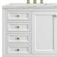 James Martin Vanities Chicago 60" Double Bathroom Vanity in Glossy White with 3 cm Ethereal Noctis Quartz Top and Rectangular Sinks, , large