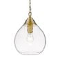 Golden Lighting Ariella Small Pendant in Brushed Champagne Bronze with Clear Hammered Glass, , large