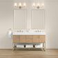 37B Mauri 60" Double Bathroom Vanity with Metal Base in Warm Oak with High-Profile 4" White Composite Stone Top, , large