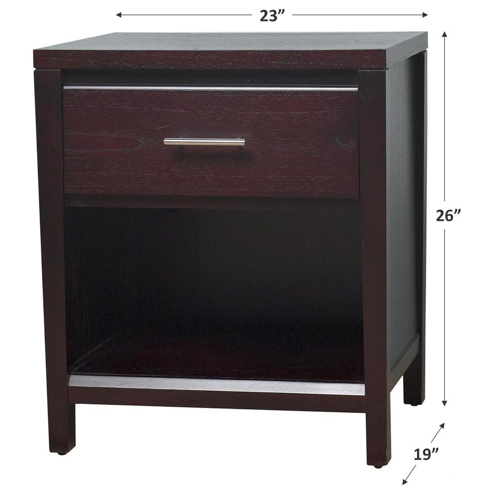 37B Nevis 1 Drawer Nightstand in Espresso, , large
